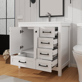 Modern 36’’ RTA Freestanding Vanity Cabinet Base with Larger Storage Room (Countertop & Sink Not Included) 浴室柜