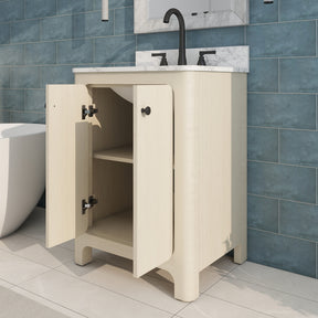 Canyon 24" Freestanding Single Vanity Cabinet with Curved Design