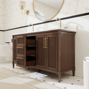 Vantara 60" Freestanding Double Vanity Cabinets with Fluted Texture