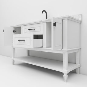 Bosun 48" Freestanding Single Vanity Cabinet with Reliable Storage & Solid Frame