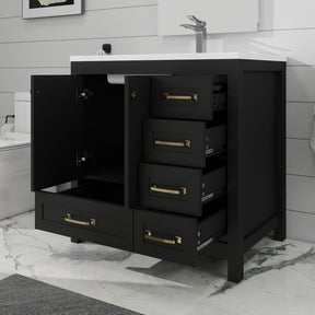 Modern 36’’ RTA Freestanding Vanity Cabinet Base with Larger Storage Room (Countertop & Sink Not Included) 浴室柜