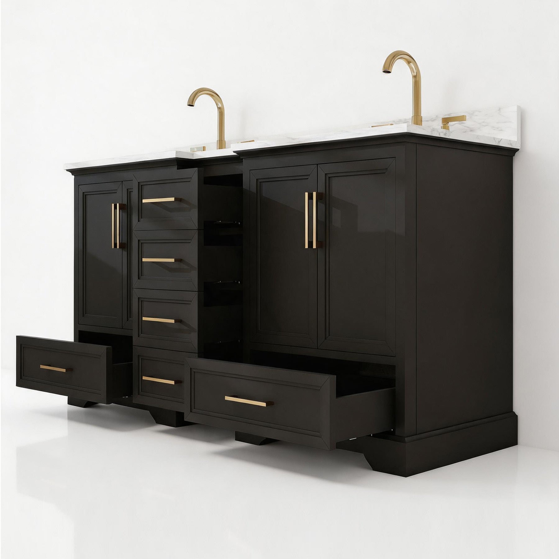 Nobilis 60" Freestanding Double Vanity Cabinets with Symmetrical Layout