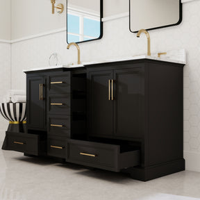 Nobilis 60" Freestanding Double Vanity Cabinets with Symmetrical Layout