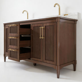 Vantara 60" Freestanding Double Vanity Cabinets with Fluted Texture