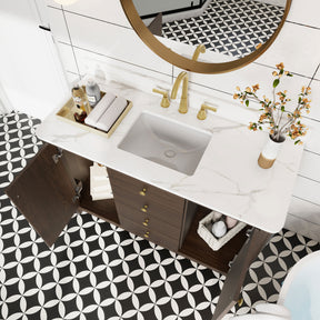 Canyon 48" Freestanding Single Vanity Cabinets with Curved Design