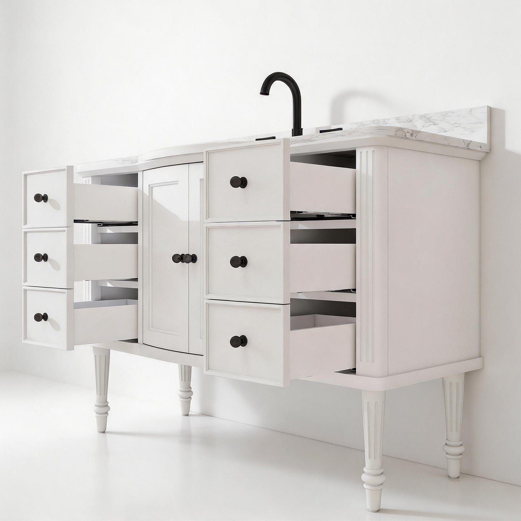 Elara 48" Freestanding Single Vanity  Cabinets with Solid Wood Legs