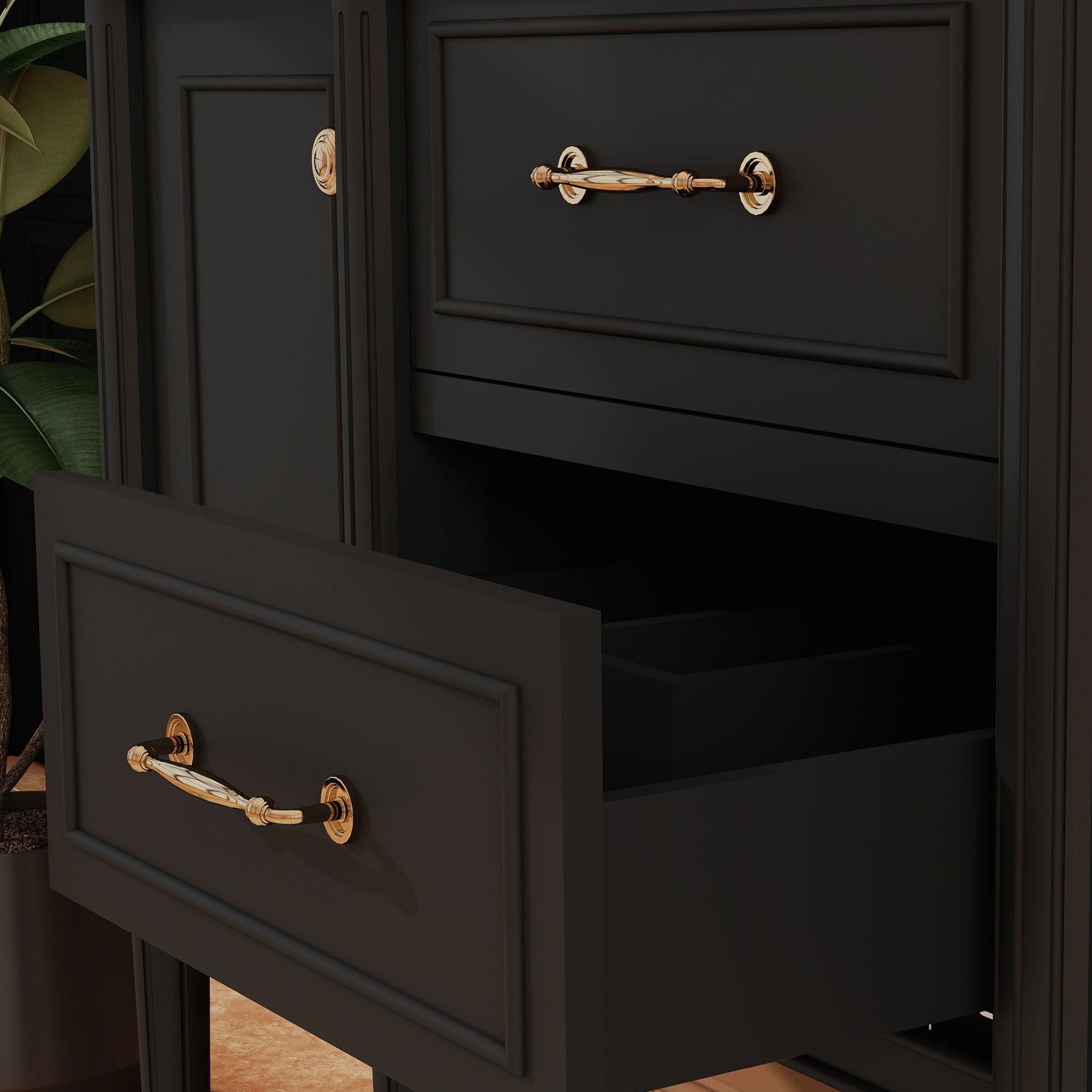 Modish 48" Wall Mounted Single Vanity Cabinets with Solid Wood Legs