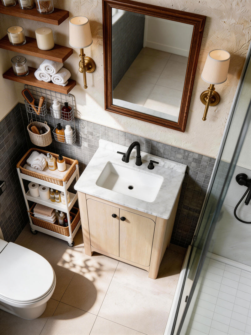 Organized Cottage Bathroom