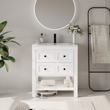Modern 30" Freestanding Bathroom Vanity Combo with Single Undermount Sink
