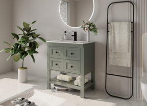 Modern 30" Freestanding Bathroom Vanity Combo with Single Undermount Sink