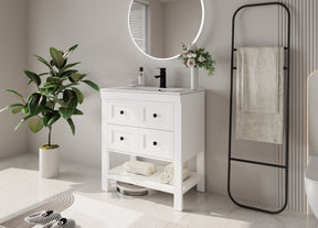 Modern 30" Freestanding Bathroom Vanity Combo with Single Undermount Sink