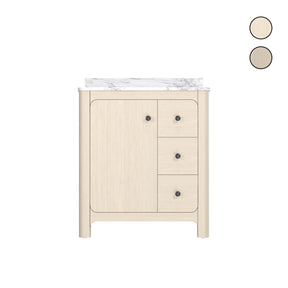 Canyon 30" Freestanding Single Vanity Cabinet with Curved Design