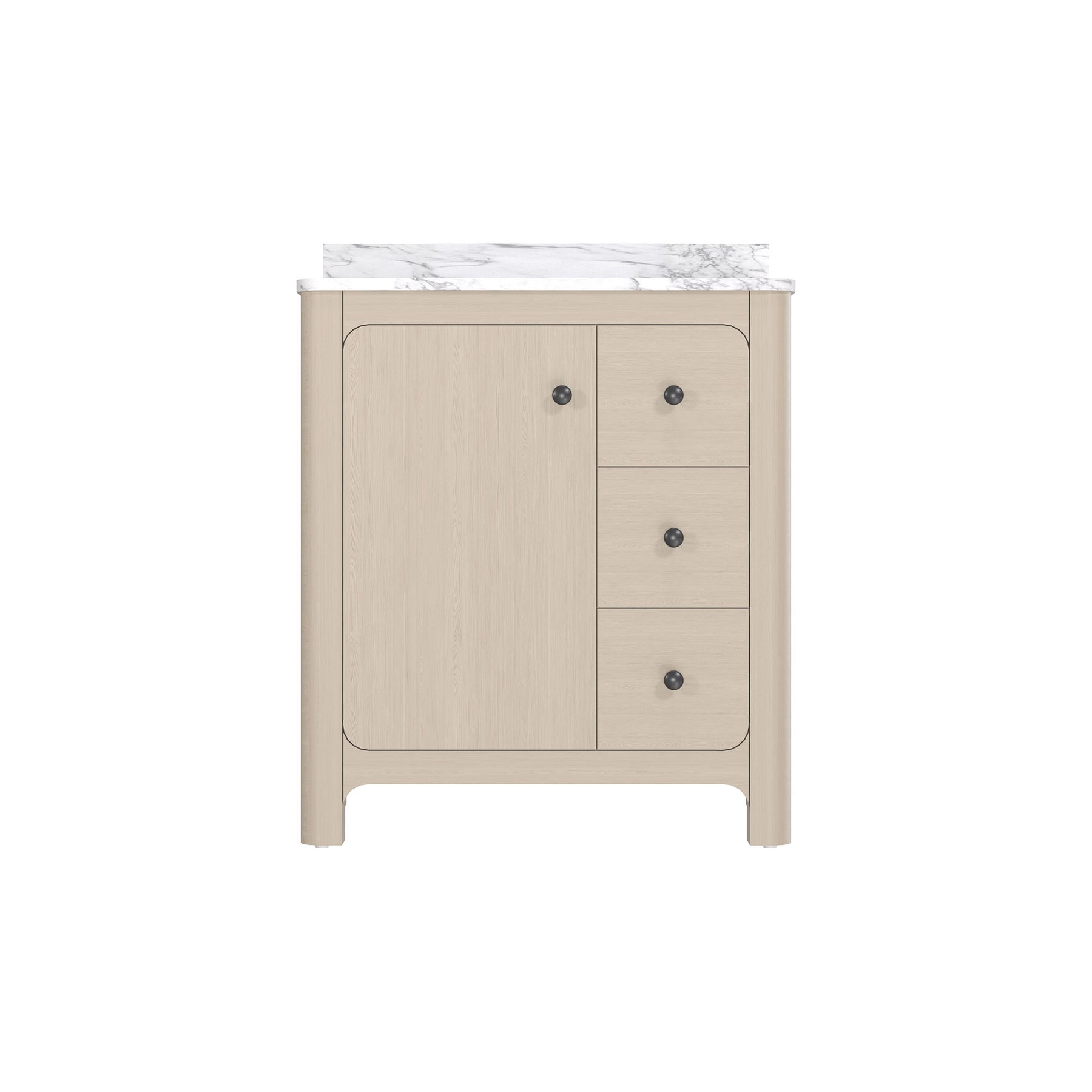 Canyon 30" Freestanding Single Vanity Cabinet with Curved Design