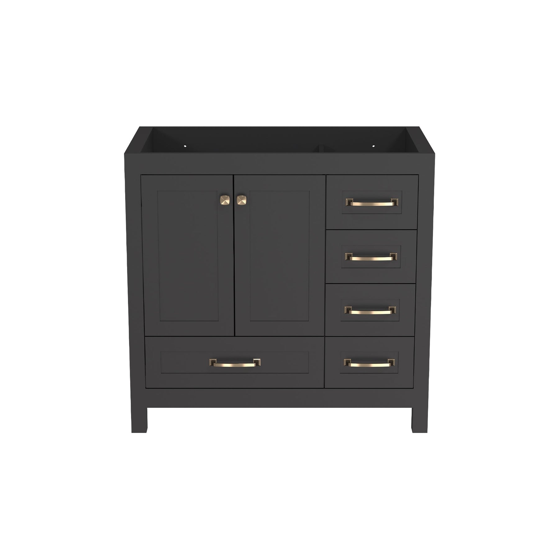 Modern 36’’ RTA Freestanding Vanity Cabinet Base with Larger Storage Room (Countertop & Sink Not Included) 浴室柜