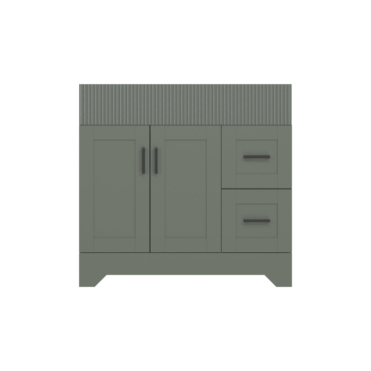 Waterfall 36’’ RTA Freestanding Vanity Cabinet Base with Vertical Striped Decor (Countertop & Sink Not Included)