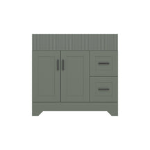 Waterfall 36’’ RTA Freestanding Vanity Cabinet Base with Vertical Striped Decor (Countertop & Sink Not Included)