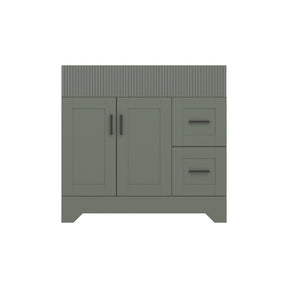 Waterfall 36’’ RTA Freestanding Vanity Cabinet Base with Vertical Striped Decor (Countertop & Sink Not Included)