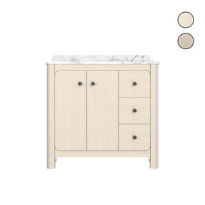 Canyon 36" Freestanding Single Vanity Cabinet with Curved Design