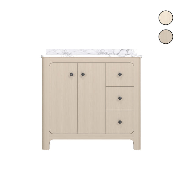 Canyon 36" Freestanding Single Vanity Cabinet with Curved Design