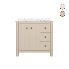 Canyon 36" Freestanding Single Vanity Cabinet with Curved Design