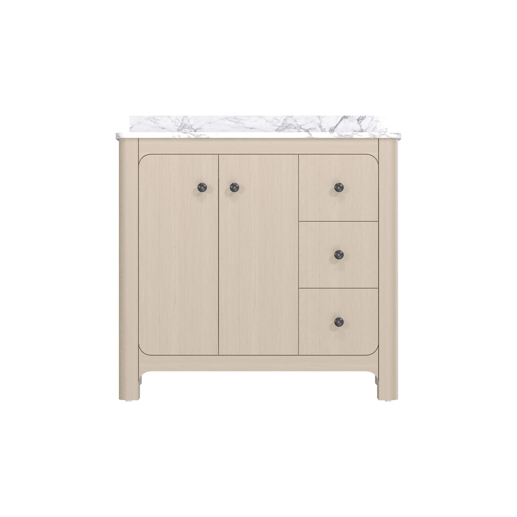 Canyon 36" Freestanding Single Vanity Cabinet with Curved Design