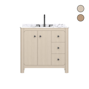 Canyon 36" Freestanding Single Vanity Cabinet with Curved Design