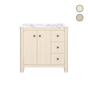Canyon 36" Freestanding Single Vanity Cabinet with Curved Design