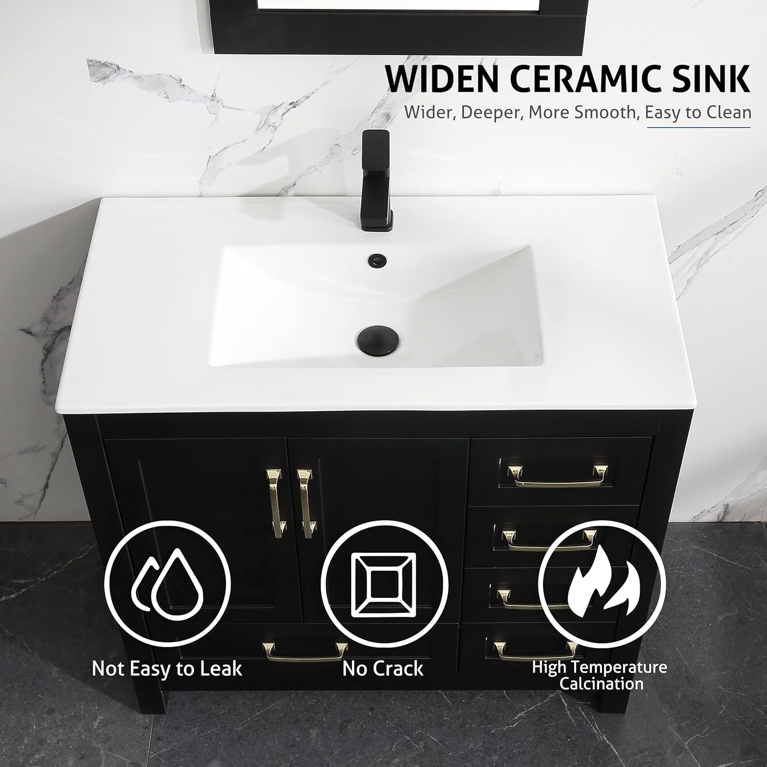 eclife 36" Bathroom Vanity Sink