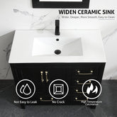 Eclife 36'' Drop in White Ceramic Sink