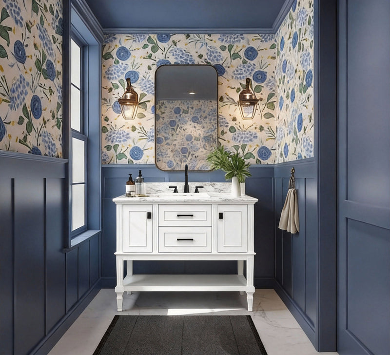 Soft Florals Bathroom