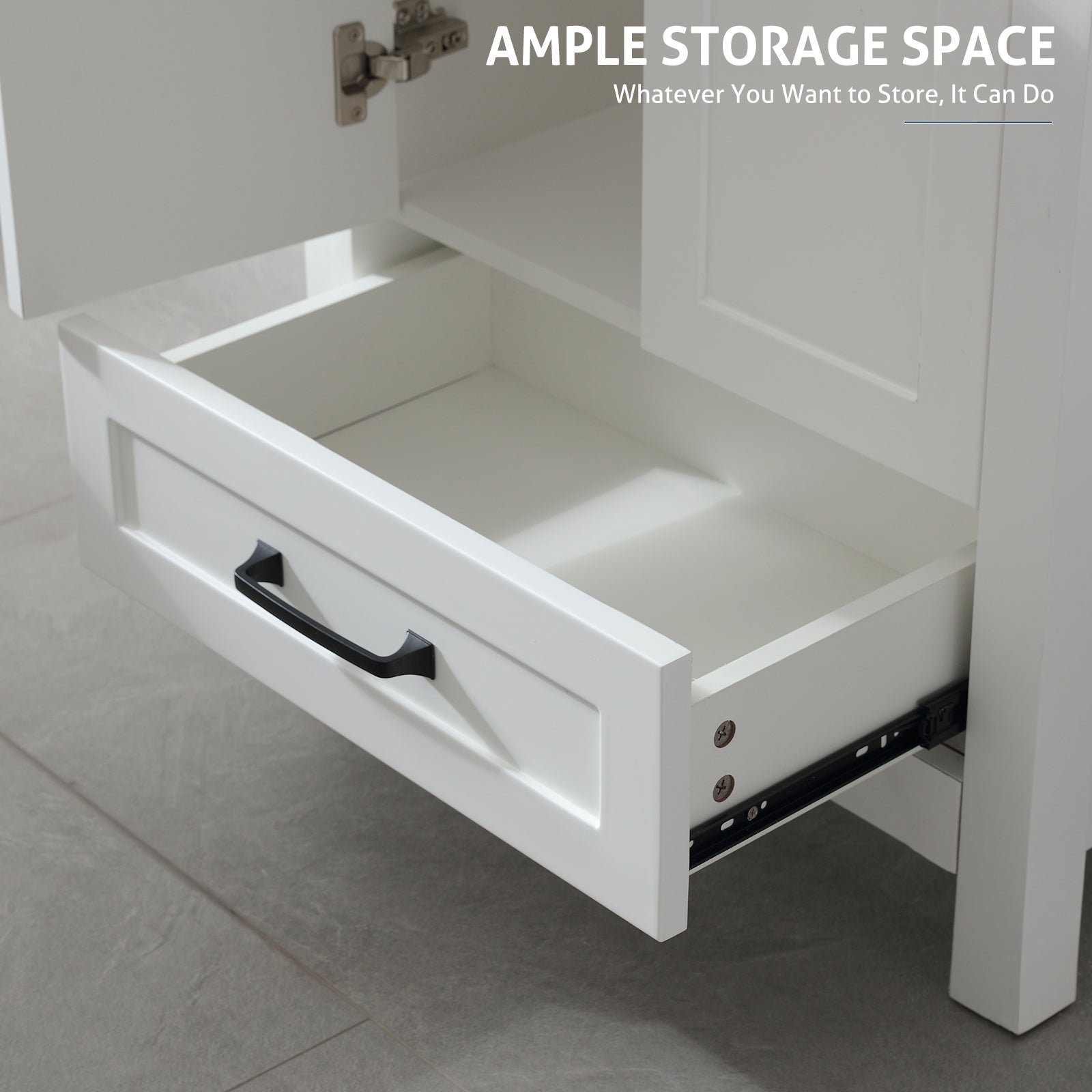 eclife 24" Bathroom Vanities Cabinet with Sink Combo Set, W/Mirror