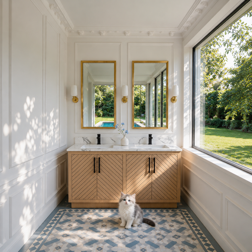 Zoom 60" Freestanding Double Vanity Cabinets