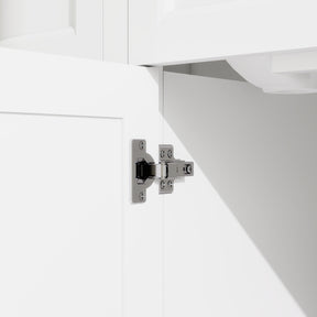 Opuluxe 60" Freestanding Double Vanity Cabinets with Curved Design
