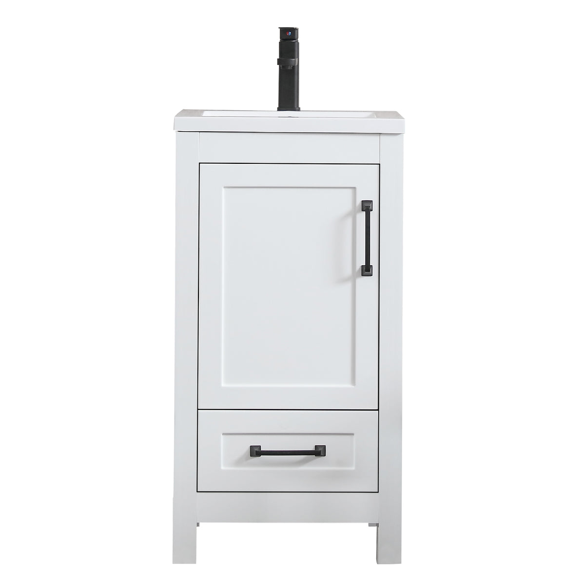 Modern 18" Freestanding Bathroom Vanity Combo with Single Undermount Sink