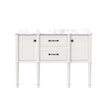 Modish 48" Wall Mounted Single Vanity Cabinets with Solid Wood Legs