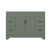 Waterfall 48’’ RTA Freestanding Vanity Cabinet Base with Vertical Striped Decor (Countertop & Sink Not Included)