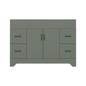 Waterfall 48’’ RTA Freestanding Vanity Cabinet Base with Vertical Striped Decor (Countertop & Sink Not Included)