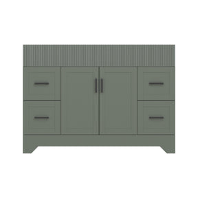 Waterfall 48" RTA Freestanding Vanity Cabinet Base with Vertical Striped Decor (Countertop & Sink Not Included)