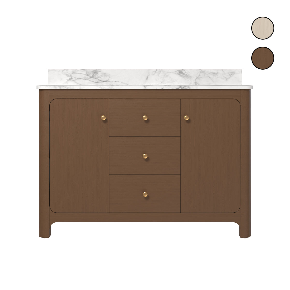 Canyon 48" Freestanding Single Sink Bathroom Vanity with 3-Drawer Design
