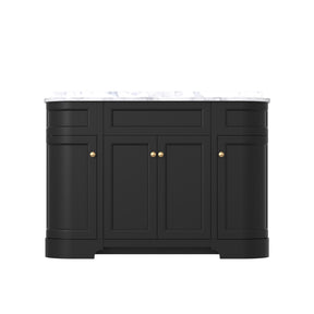 Opuluxe 48" Freestanding Single Vanity Cabinets with Curved Design