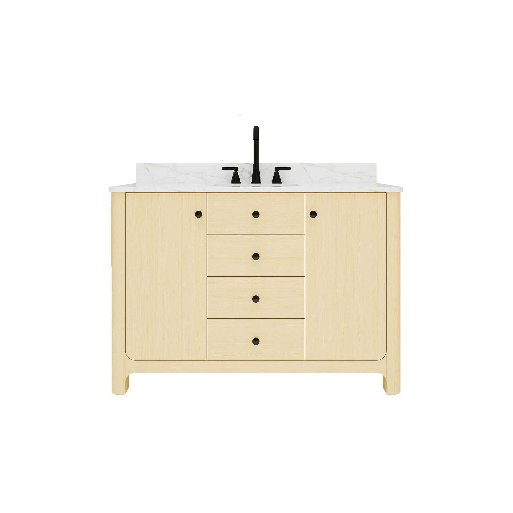 Canyon 48" Freestanding Single Vanity Cabinets with Curved Design