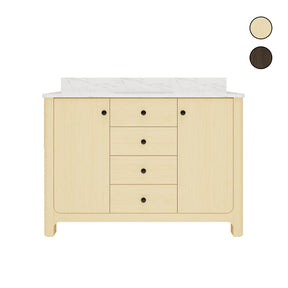 Canyon 48" Freestanding Single Vanity Cabinet with Curved Design