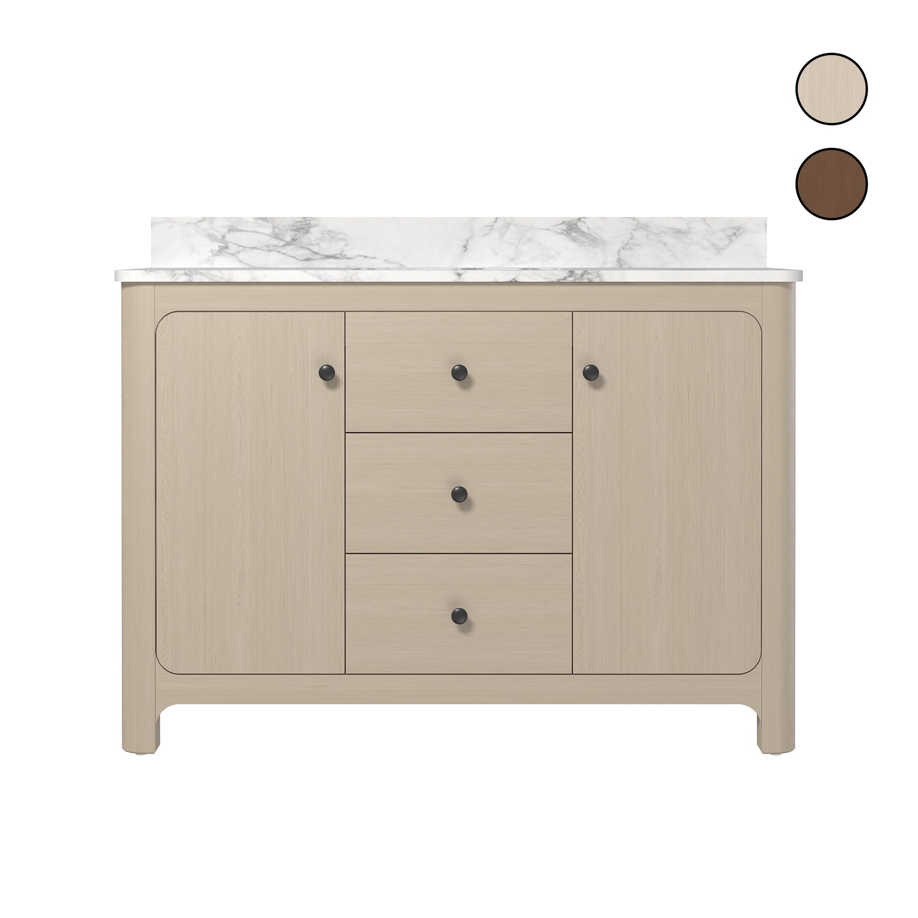 Canyon 48" Freestanding Single Sink Bathroom Vanity with 3-Drawer Design