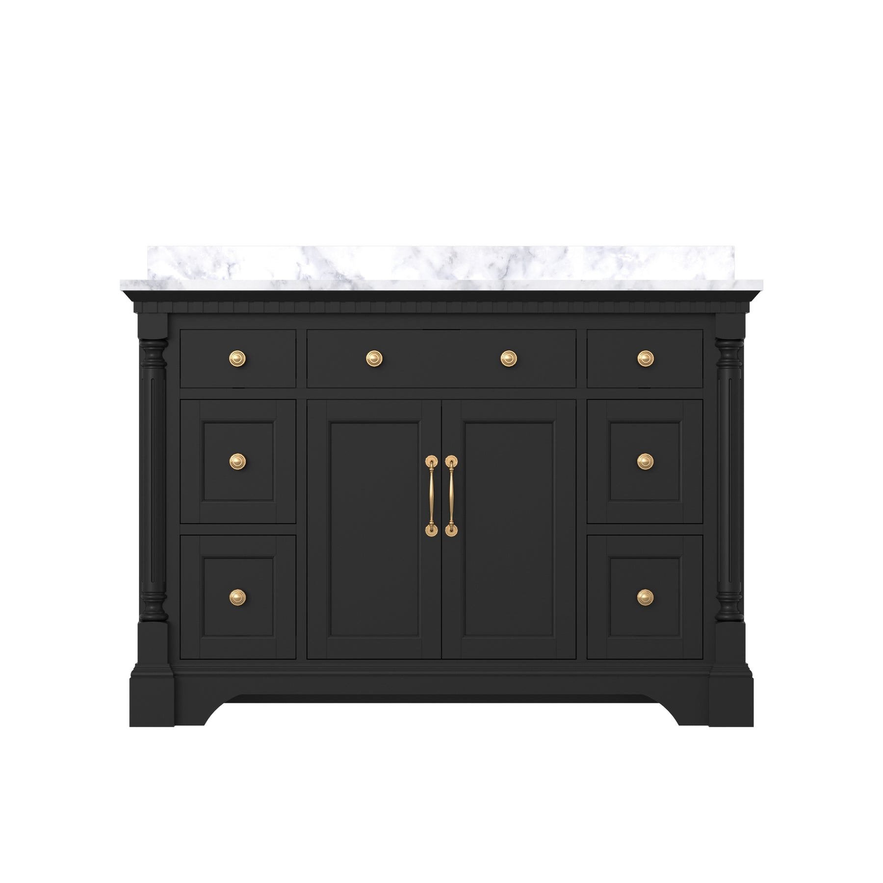 Acro 48" Freestanding Single Vanity Cabinets with Arch Feet