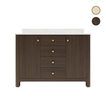 Canyon 48" Freestanding Single Vanity Cabinet with Curved Design