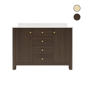 Canyon 48" Freestanding Single Vanity Cabinet with Curved Design