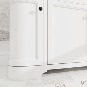Opuluxe 60" Freestanding Double Vanity Cabinets with Curved Design
