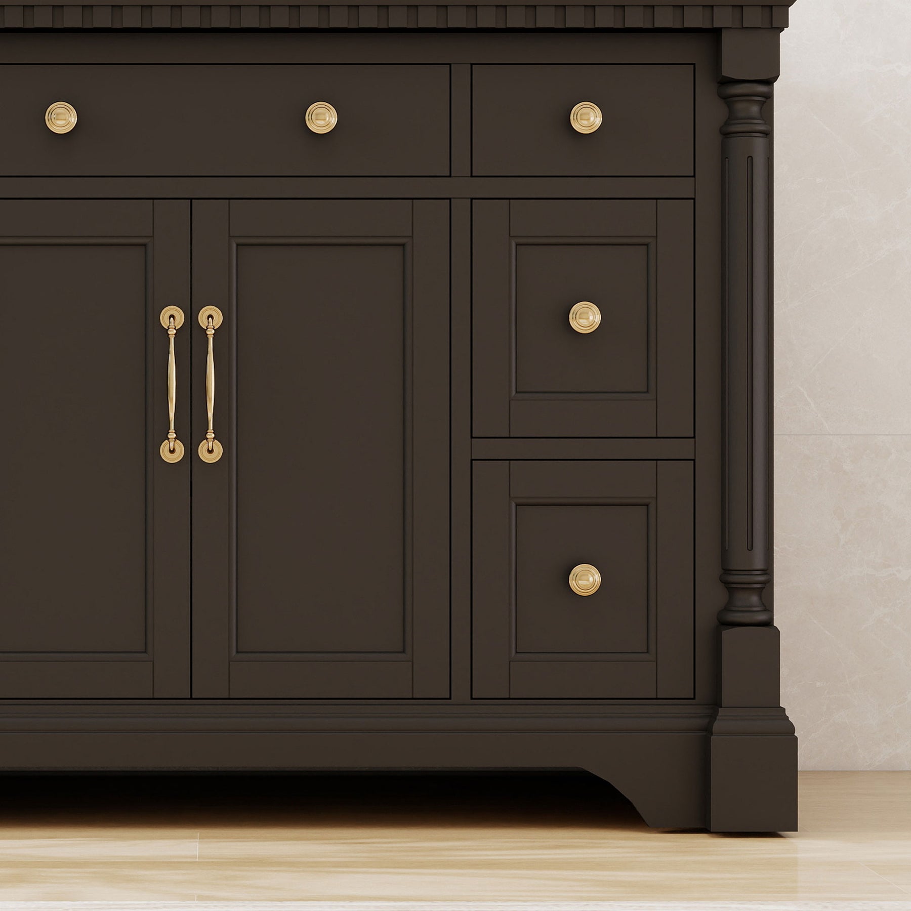 Acro 48" Freestanding Single Vanity Cabinets with Arch Feet