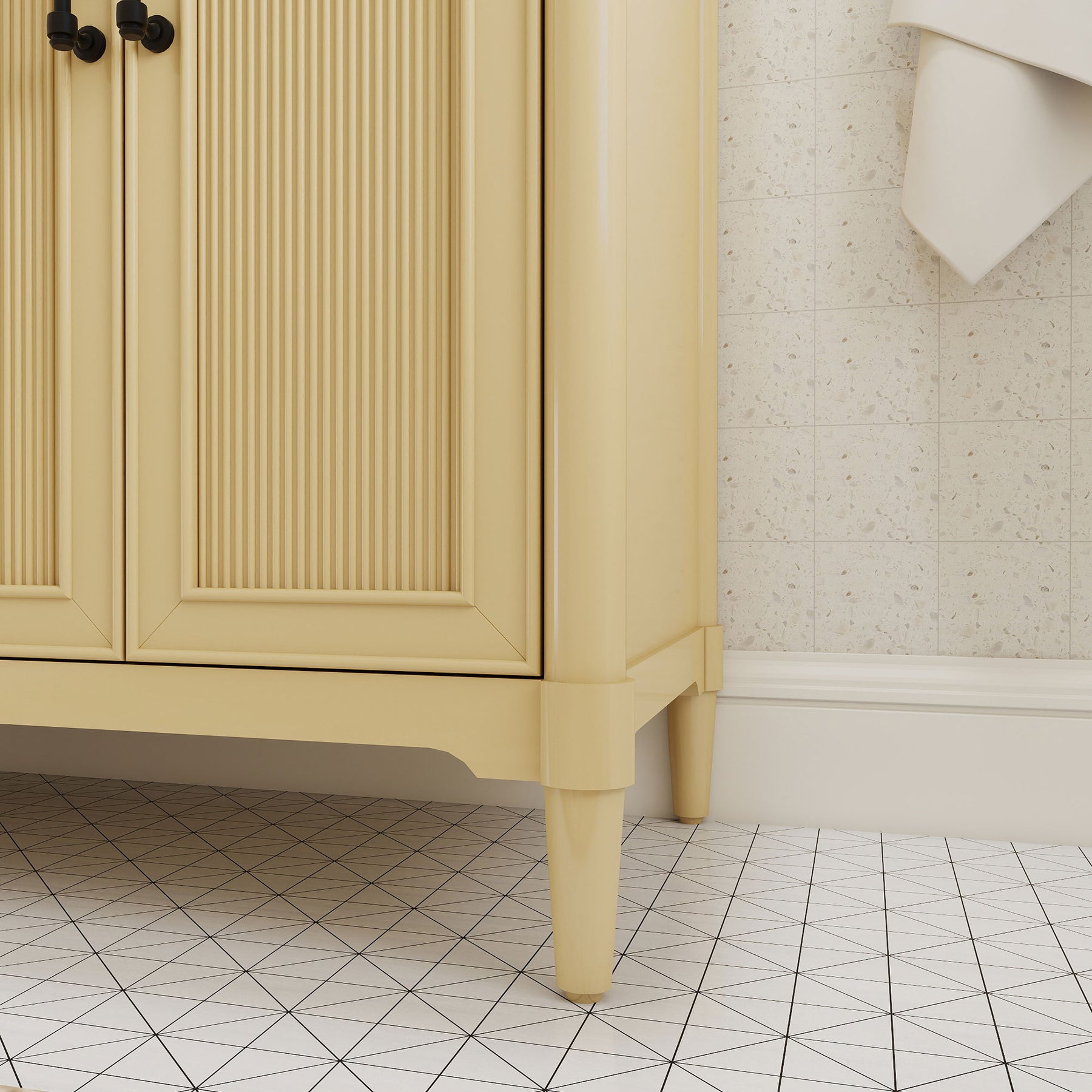 Vantara 60" Freestanding Double Vanity Cabinets with Fluted Texture