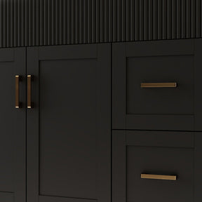 Waterfall 48’’ RTA Freestanding Vanity Cabinet Base with Vertical Striped Decor (Countertop & Sink Not Included) 浴室柜